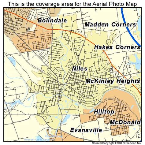 Aerial Photography Map of Niles, OH Ohio