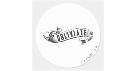 Harry Potter Spell | Obliviate Classic Round Sticker | Zazzle