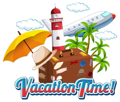 Free Vector | Vacation time icon with travel element