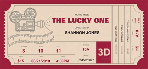 Movie Theater Tickets Printable