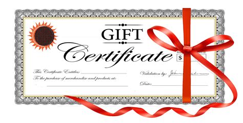 Gift Certificates Free Printable