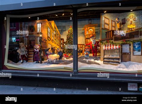 Christmas window holiday display at Macy's department store December 16 ...