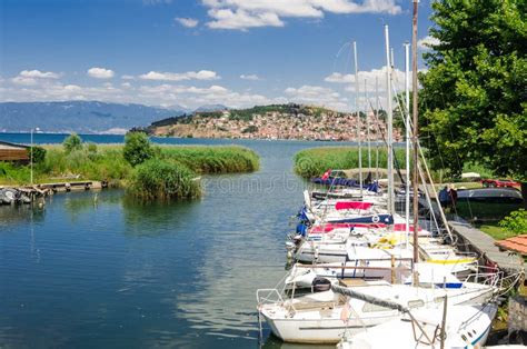 Ohrid Lake and the beaches editorial photography. Image of background ...