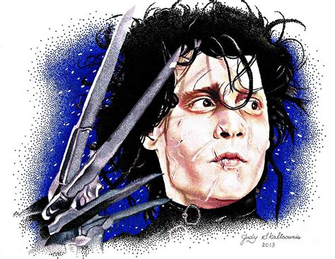 Edward Scissorhands Drawing by Judy Skaltsounis