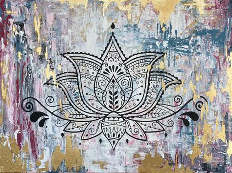 Lotus. Mandala Painting. - Etsy