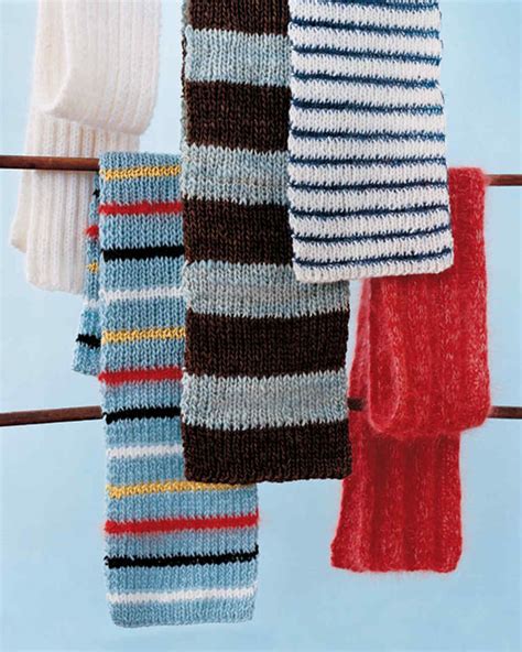 10 Striped Scarf Knitting Pattern - The Funky Stitch