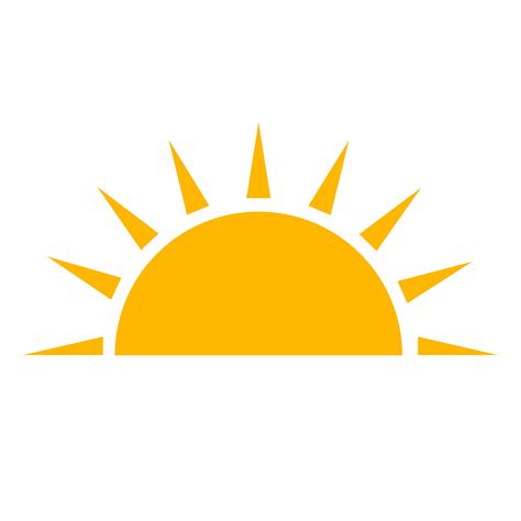 Half sun is setting icon vector. The sunset concept for graphic design ...