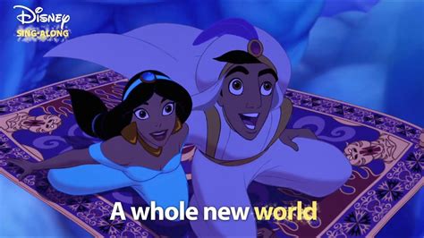 A Whole New World | Aladdin Lyric Video | DISNEY SING-ALONGS - YouTube