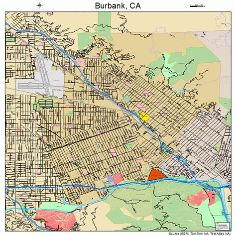 Burbank California Street Map 0608954