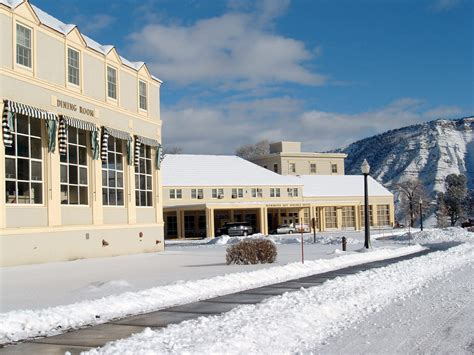 Mammoth Hot Springs Hotel Exterior Winter