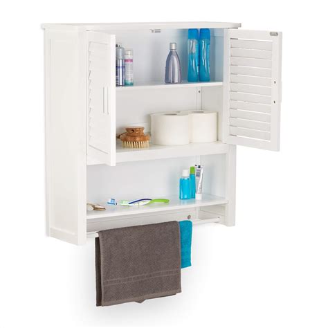 Bathroom Wall Cabinet With Towel Bar - Riverridge Home Medford 2 Door ...