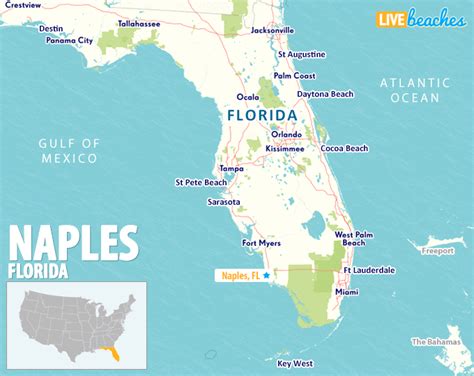 Map of Naples, Florida - Live Beaches