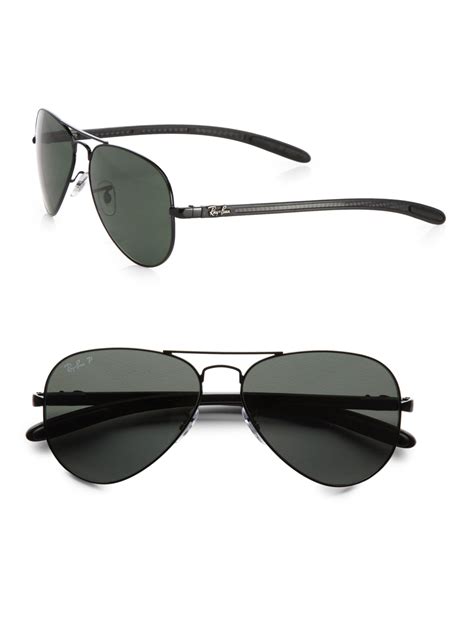 Ray-ban Tech Aviator Sunglasses in Black for Men | Lyst