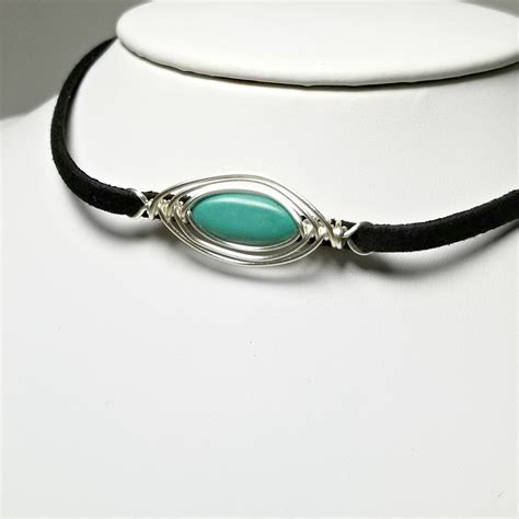 Turquoise Boho Choker Necklace, Southwestern Choker, Gypsy Jewelry, as ...