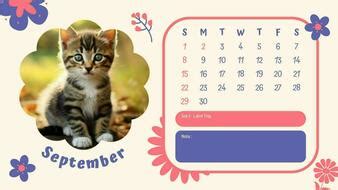 2024 Cat Calendar 36055115 Template