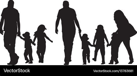 Family holding hands Royalty Free Vector Image