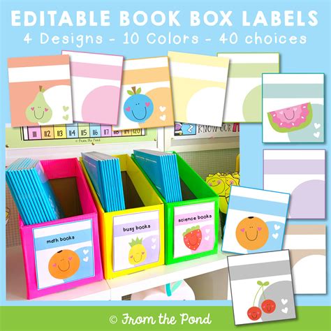 Classroom labels to organize your classroom equipment. — From the Pond