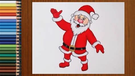 Christmas Drawings - How To Draw Santa Claus Easy for Kids || Santa ...