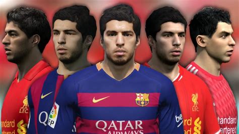 Suarez from FIFA 07 to 16 (Face Rotation and Stats) - YouTube