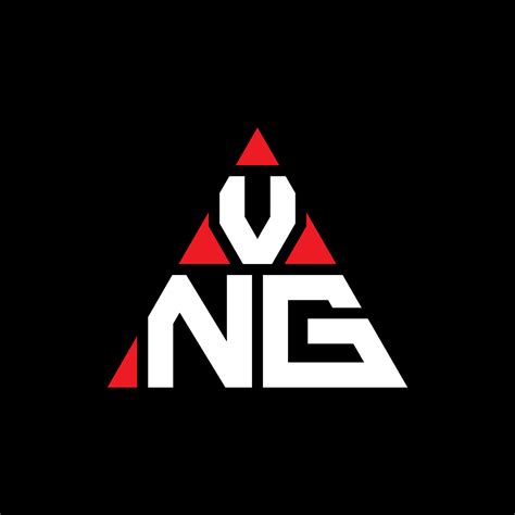 VNG triangle letter logo design with triangle shape. VNG triangle logo ...