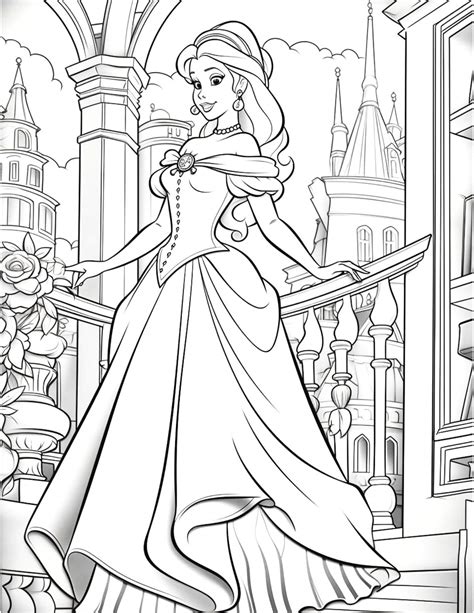 Disney Princesses Coloring Page