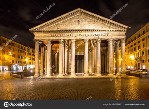 Pantheon in the night, Rome. Italy — Stock Photo © CAHKT #153226990