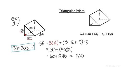 Surface Area Triangular Prism Formula