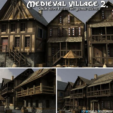 Medieval village 3D model - TurboSquid 1215155