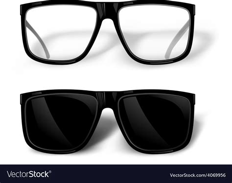 Black glasses Royalty Free Vector Image - VectorStock