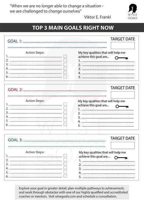 6 Useful Goal Setting Templates and One Step Closer to Achievement!