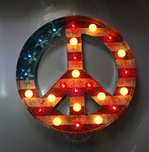 Large Outdoor Lighted Peace Sign - Outdoor Lighting Ideas