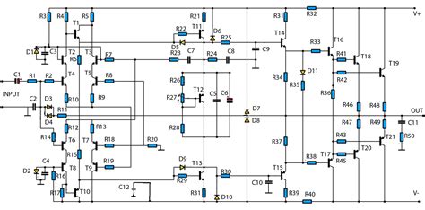 Power Audio Amplifier Circuit Diagram