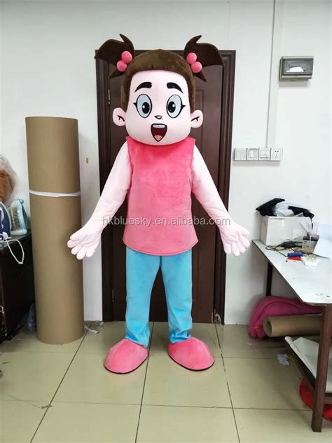 Character Adult Pink Girl Mascot Costume - Buy Pink Girl Mascot Costume ...