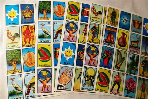 Reserved Set of 6 Mexican Loteria Playing Game Cards