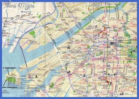 cool Osaka Map Tourist Attractions | Tourist, Tourist attraction ...