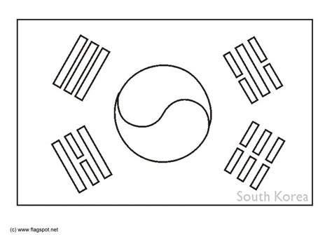 Coloring Page flag South Korea - Free printables - Img 6317