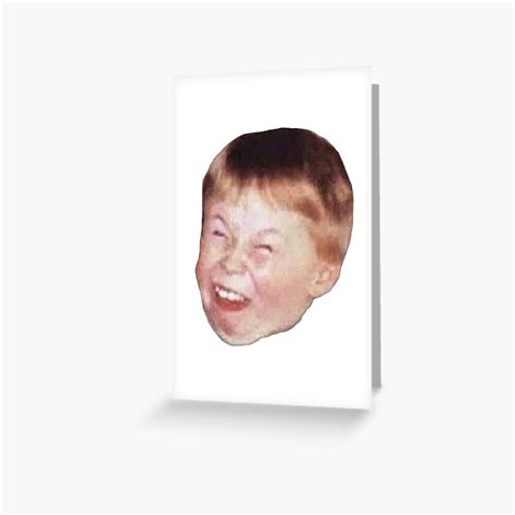 "Little Kid Redhead Fat Laughing Mocking Funny Meme Face" Greeting Card ...