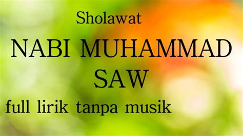 ️ Lirik Sholawat Cerita Nabi Muhammad