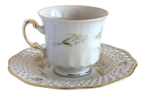 Antique Porcelain Cup and Saucer Stock Image - Image of elegant ...