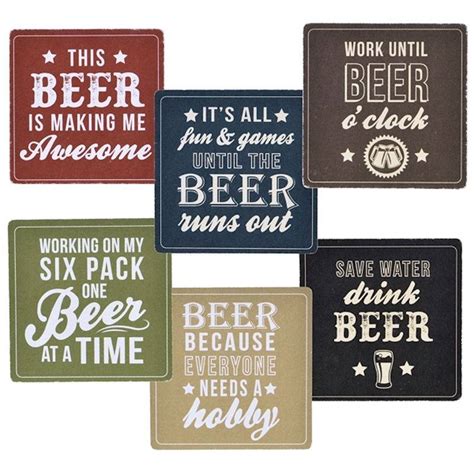 Coaster Set with Funny Sayings Set of 14 - $4.50