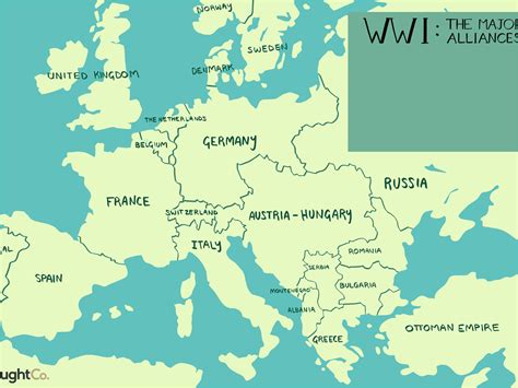 Europe Pre Ww1 Map the Major Alliances Of World War I | secretmuseum