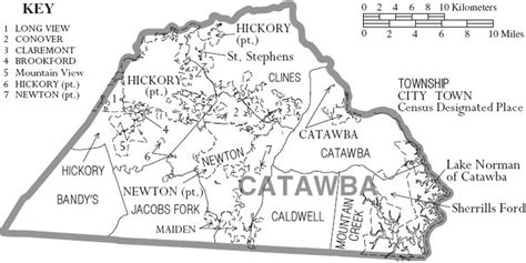 Map_of_Catawba_County_North_Carolina_With_Municipal_and_Township_Labels ...