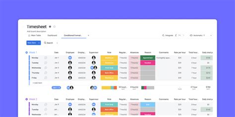 Time Tracking Google Sheet Template