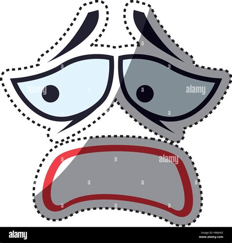 Concerned cartoon face Stock Vector Image & Art - Alamy