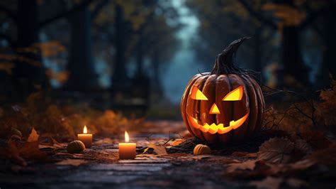 Jack-o-Lantern Pumpkin 4K #7091m Wallpaper PC Desktop