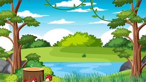 Free Vector | Nature forest background template