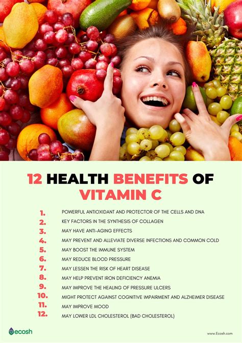 VITAMIN C - 12 Health Benefits and 24 Vitamin C Rich Foods - Ecosh