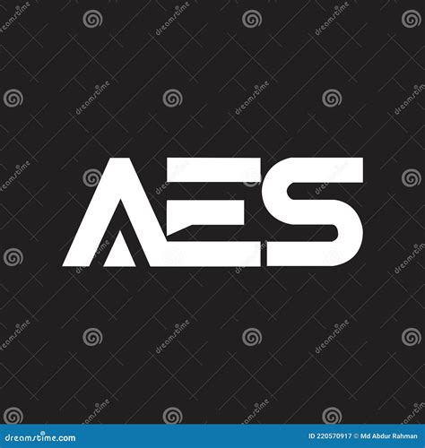 AES Letter Logo Design on Black Background.AES Creative Initials Letter ...