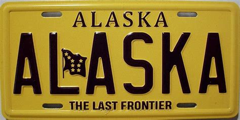 Alaska State License Plate Fridge Magnet