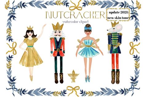 The Nutcracker Ballet Watercolor Illustrations - Design Cuts